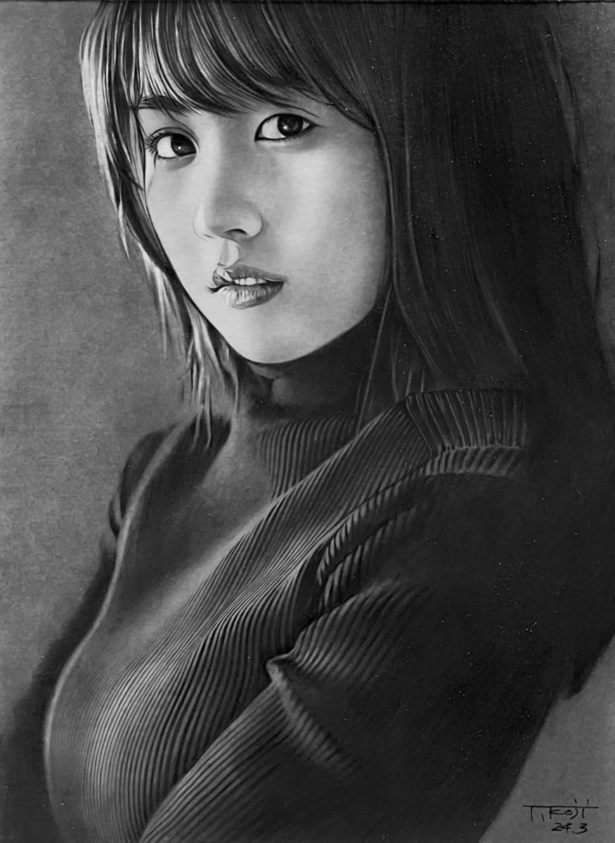 Amazon.co.jp: 乃木坂46 賀喜遥香 女性 鉛筆画 手書きイ A4 : 文房具